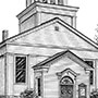Pen and Ink Drawing of Church