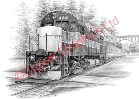 Brecksville Station Train (CVNP) - pencil drawing by Kelli Swan