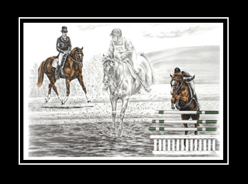 3-day event horse print color